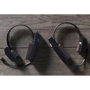 GE HF-1 Walkie Talkie Headsets Lot of 2 Hands-Free Vintage